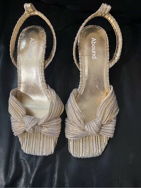 Abound Metallic Gold Knotted Slingback Heels